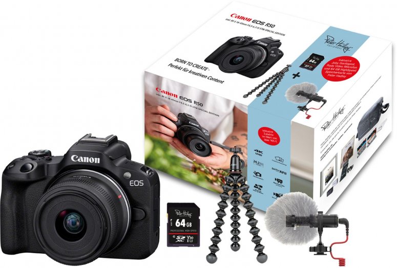 Technische Daten  Canon EOS R50 schwarz + 18-45mm STM Special Edition