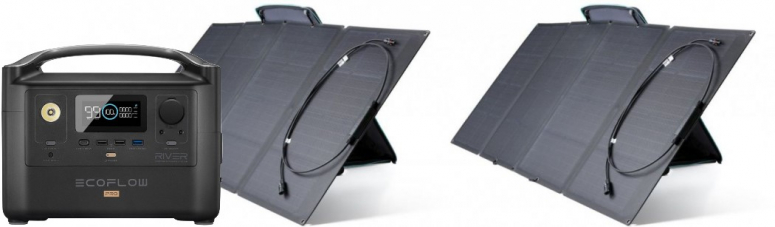 EcoFlow RIVER PRO + 2 x 160W Solarpanel