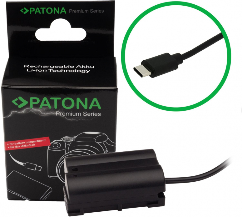 PATONA Premium USB-C Input Akku-Adapter Nikon EN-EL15