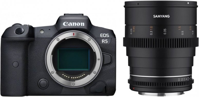 Zubehör  Canon EOS R5 + Samyang MF 24mm T1,5 VDSLR MK2 Canon RF