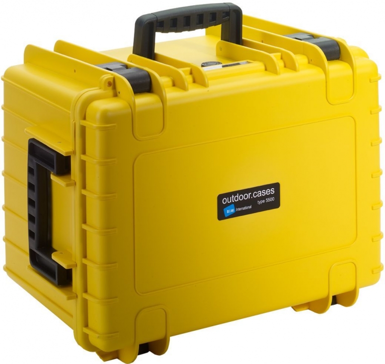 B&W Case Type 5500 SI yellow with foam insert