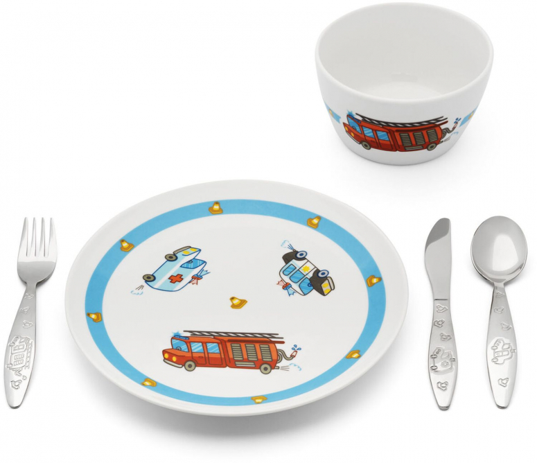 Zilverstad 4248070 Childrens servies emergency vehicles 5 pcs.