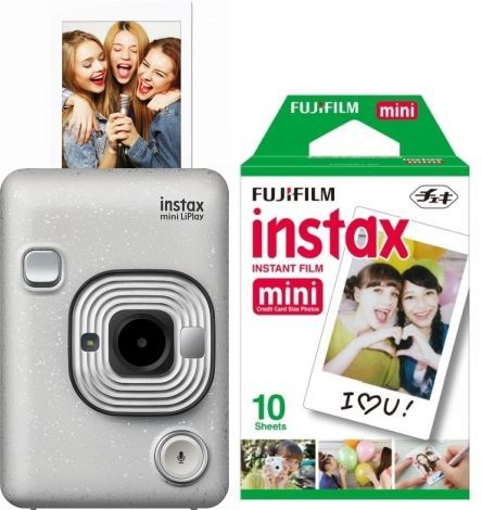 Fujifilm Instax LiPlay stone white + Instax Film (10 Bilder)