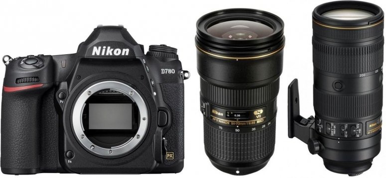 Technische Daten  Nikon D780 + AF-S 24-70mm f2,8E ED VR + AF-S 70-200mm f2,8E FL ED VR