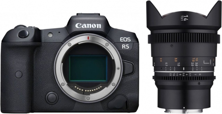 Zubehör  Canon EOS R5 + Samyang MF 14mm T3,1 VDSLR MK2 Canon RF