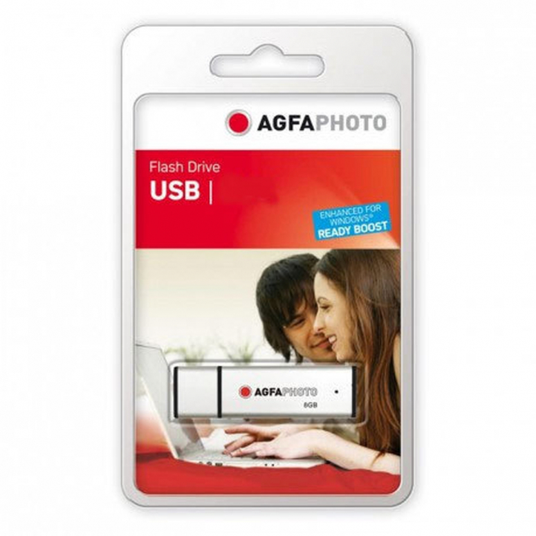 Clé USB Agfaphoto 8 Go USB 2.0 argentée