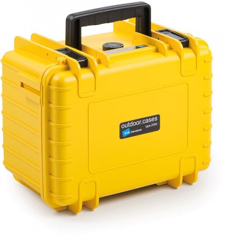 B&W Case Type 2000 SI gelb mit Schaumstoffeinsatz