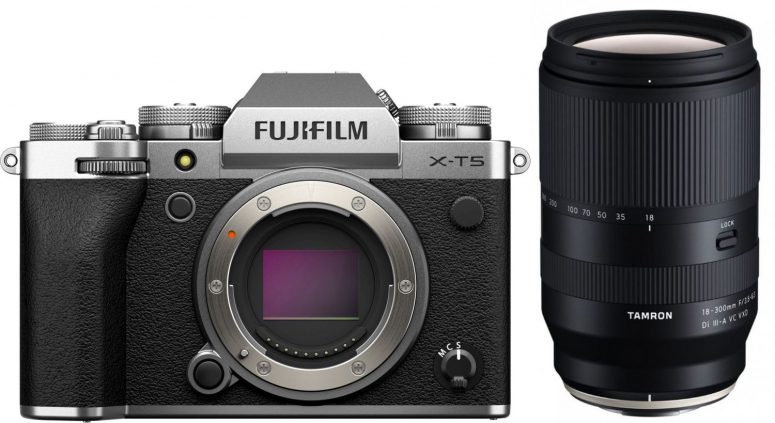 Technische Daten  Fujifilm X-T5 silber +Tamron 18-300mm f3,5-6,3 Di III-A VC VXD