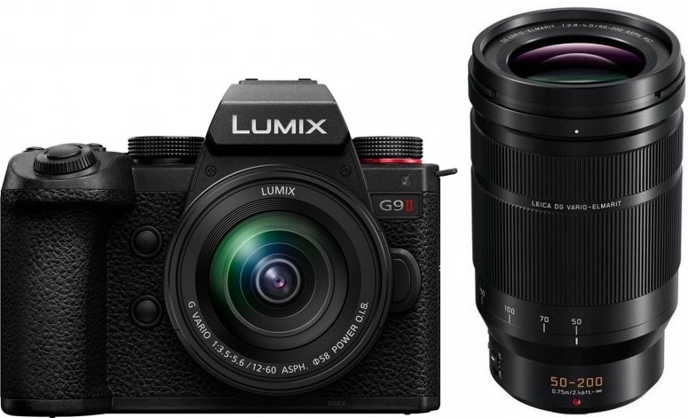 Caractéristiques techniques  Panasonic Lumix G9 II + 12-60mm f3,5-5,6 + Leica 50-200mm f2,8-4,0