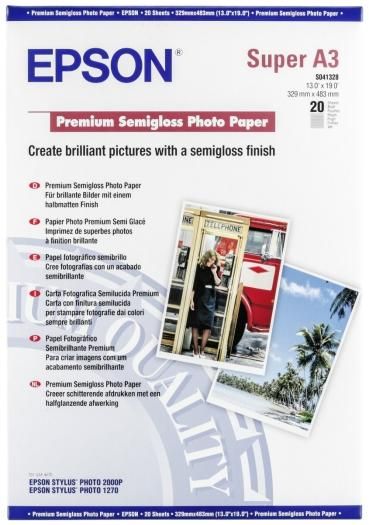 Epson Premium Semigloss Paper 20 Bl. A3 + 251g/m²