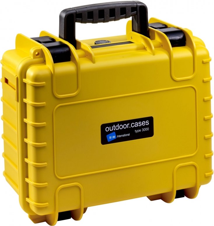 B&W Case Type 3000 SI gelb mit Schaumstoffeinsatz