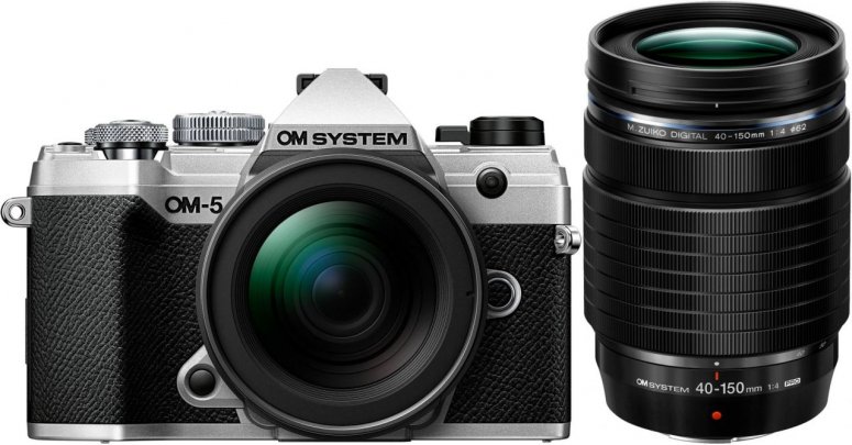 OM System OM-5 argent + 12-45mm f4,0 +40-150mm f4