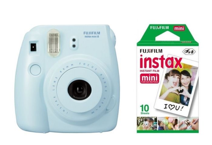 Fujifilm Instax Mini 8 set with film blue
