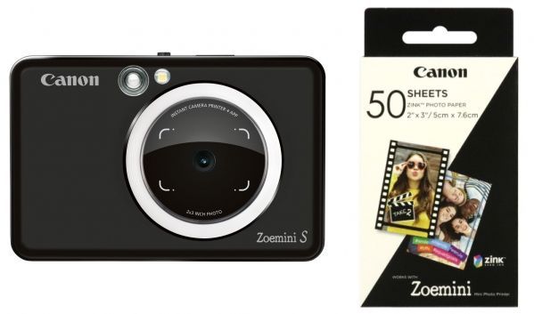 Canon Zoemini S schwarz + 1x ZP-2030 50 Bl. Papier