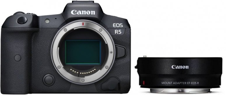 Caractéristiques techniques  Canon EOS R5 + Canon Adaptateur à baïonnette EF-EOS R