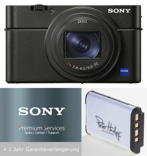 Sony DSC-RX100 VI + Peter Hadley batterie + Sony Extension de garantie