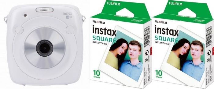 Accessoires  Fujifilm Instax Square SQ10 blanc + 2x films Instax Square