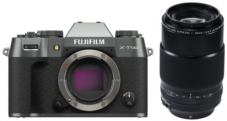 Technische Daten  Fujifilm X-T50 Anthrazit + XF 80mm f2,8 R LM OIS WR Macro