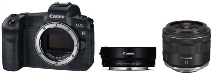 Zubehör  Canon EOS R Gehäuse + EF Adapter + RF 35mm f1,8 IS STM Macro