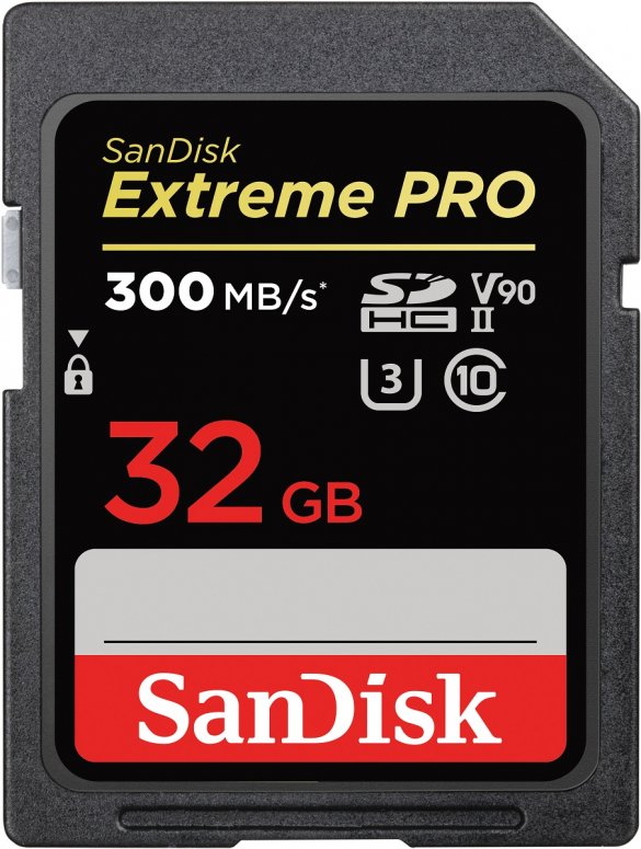 Technische Daten  SanDisk SDHC Extreme Pro 32GB 300MB/s V90 UHS II
