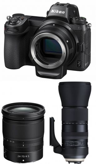 Nikon Z7 + 24-70mm f4 S + Adapter + Tamron 150-600mm f5-6,3 Di VC G2