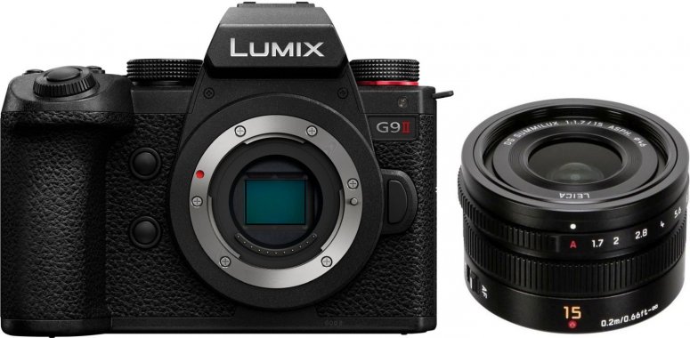 Zubehör  Panasonic Lumix G9 II Gehäuse + Leica DG Summilux 15mm f1-1,7