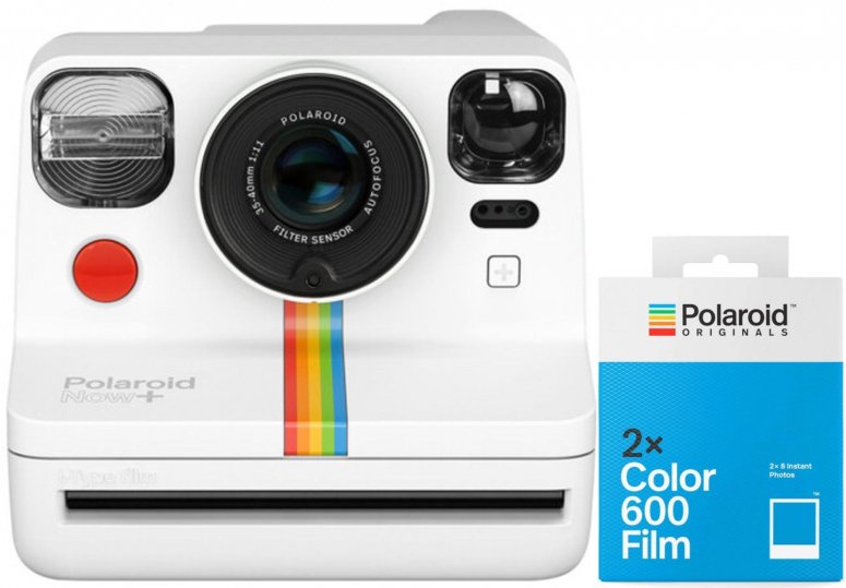 Polaroid Now+ caméra blanche + 600 Color Film 2x8