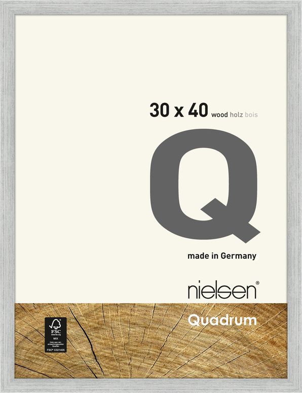 Nielsen Holzrahmen 6530007 Quadrum 30x40cm silber