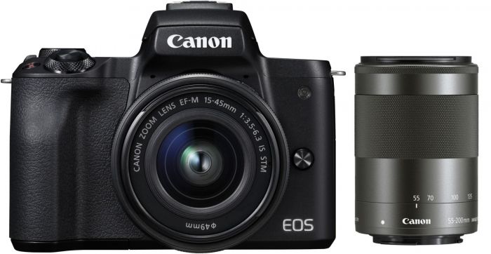 Canon EOS M50 schwarz + EF-M 15-45 f3,5-6,3 + 55-200mm f4,5-6,3 IS STM