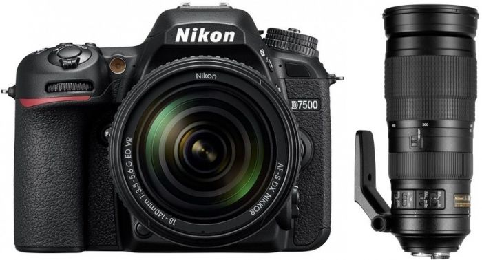 Zubehör  Nikon D7500 AF-S DX 18-140mm f3.5-5.6G + Nikkor 200-500mm f5,6 ED 