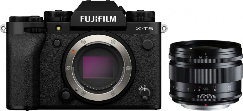 Caractéristiques techniques  Fujifilm X-T5 boîtier + Voigtländer Nokton 50mm f1,2 Fuji X-Mount