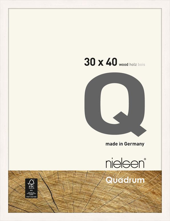 Nielsen cadre en bois 6530021 Quadrum 30x40cm d. blanc