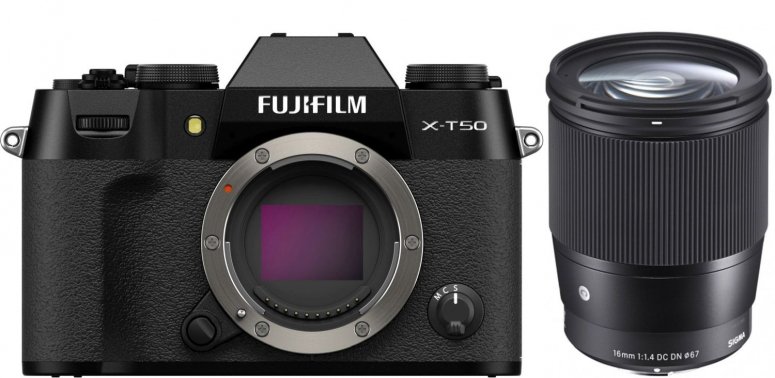 Accessoires  Fujifilm X-T50 noir + Sigma 16mm f1,4 DC DN (C)