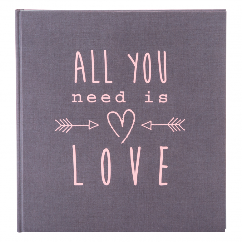 Goldbuch Photo album All you need is love gray 27085