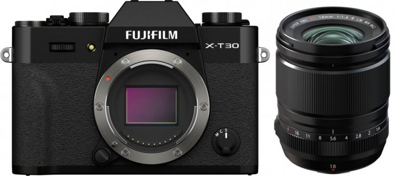 Fujifilm X-T30 II schwarz + XF18mmF1.4 R LM WR