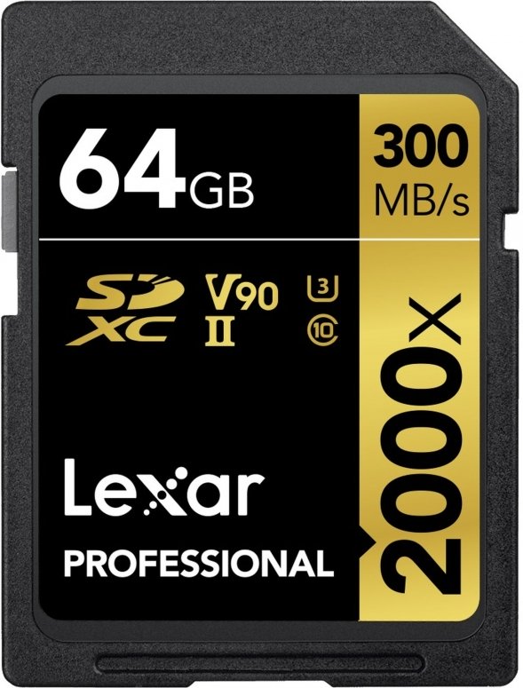 Caractéristiques techniques  Lexar Professional SDXC 64GB 2000x UHS-II V90