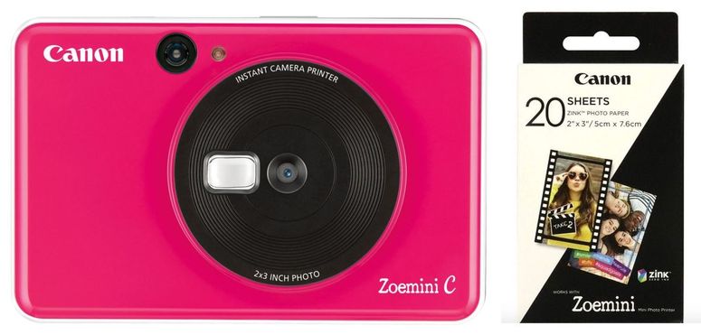 Technische Daten  Canon Zoemini C pink + 1x ZP-2030 20 Bl. Papier