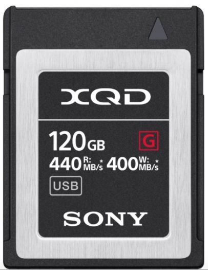 Caractéristiques techniques  Sony QDG120F Carte XQD série G 120GB 400MB/s.
