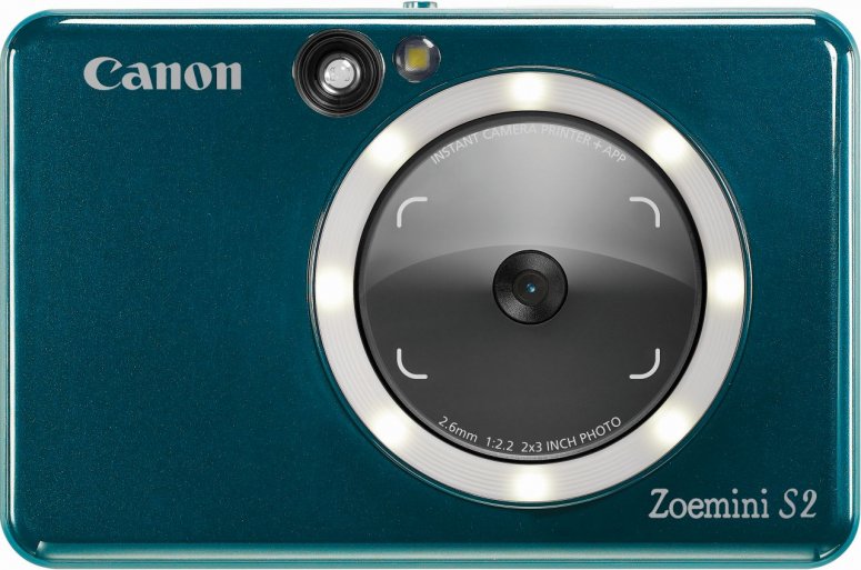 Zubehör  Canon Zoemini S2 Sofortbildkamera + Minifotodrucker aquamarin 