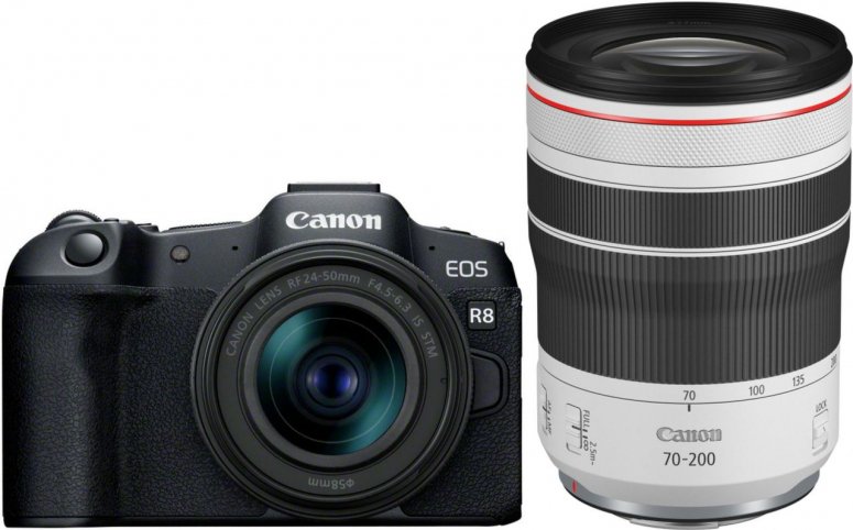 Zubehör  Canon EOS R8 + 24-50mm + RF 70-200mm