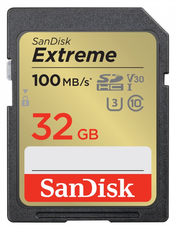 SanDisk SDHC Extreme 32GB 100MB/s V30 UHS-I