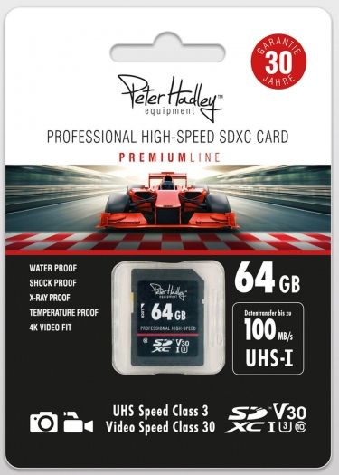 Technical Specs  Peter Hadley 64GB UHS-I SDXC Card U3 V30