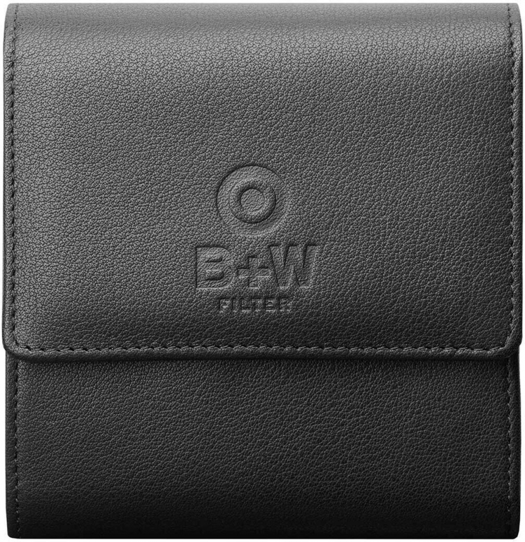 B+W Filter Case Leather 2-fold up to 77mm Handmade