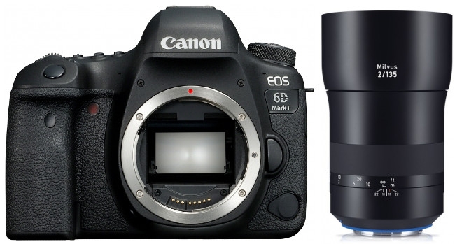 Zubehör  Canon EOS 6D Mark II + ZEISS Milvus 135mm f2