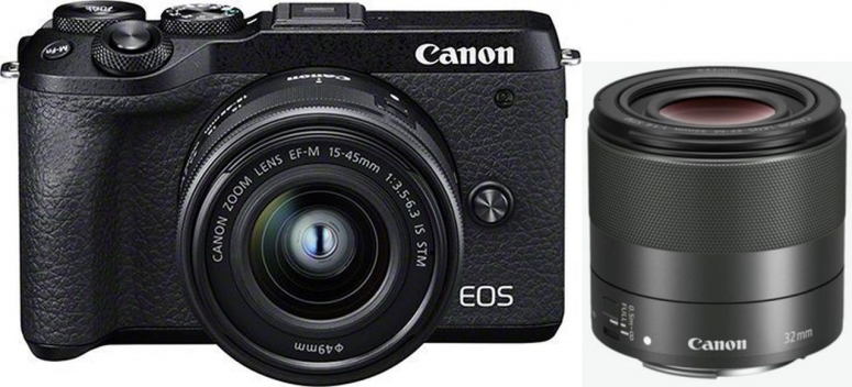 Canon EOS M6 Mark II + EF-M 15-45mm f3.5-6.3 IS + EF-M 32mm f1,4 STM