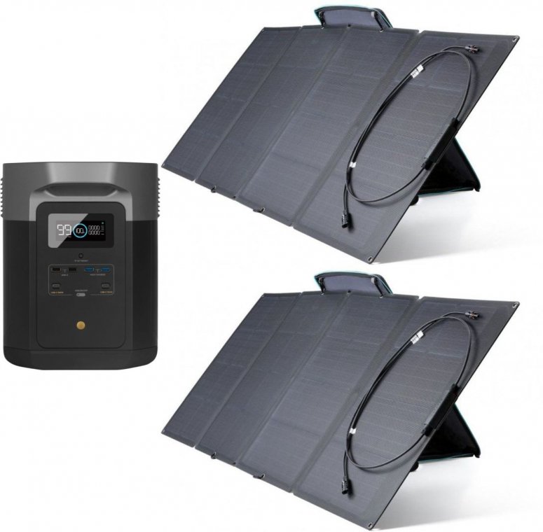 EcoFlow DELTA Max 2000 + 2 x 160W Solarpanel
