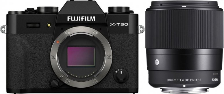 Zubehör  Fujifilm X-T30 II schwarz + Sigma 30mm f1,4 DC DN (C)