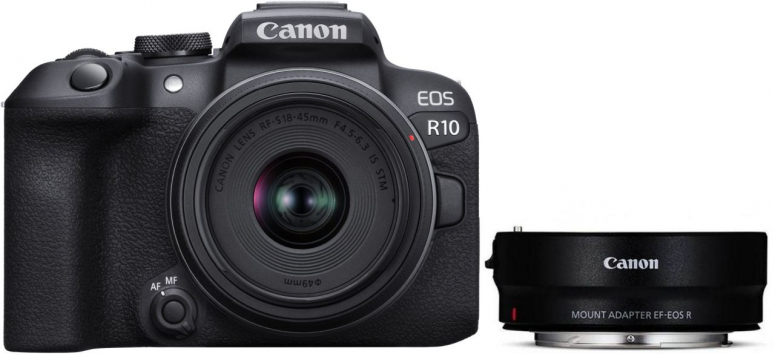 Canon EOS R10 + 18-45mm f4,5-6,3 IS STM + Adapter