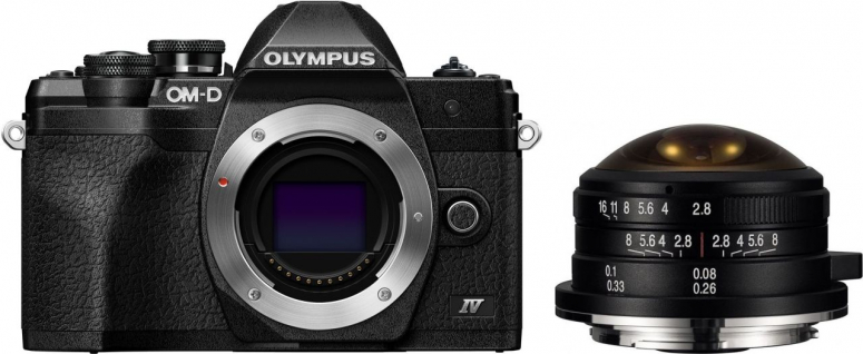 Accessoires  Olympus OM-D E-M10 Mark IV noir + LAOWA 4mm f2,8