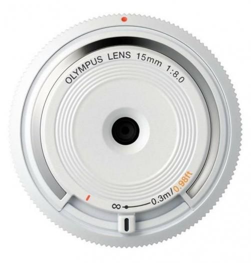 Olympus Body Cap Lens 15mm 1:8 weiss